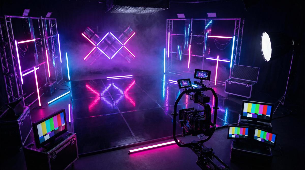 网红主播传媒MV制作传媒教程霓虹灯光效果